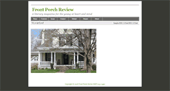 Desktop Screenshot of frontporchrvw.com